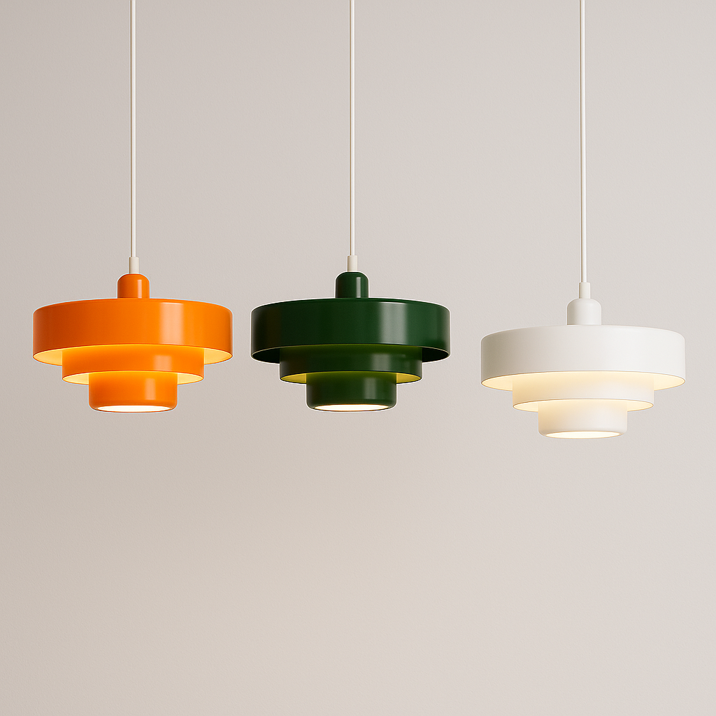 Bauhaus Italian-Style ceiling Light - coloured