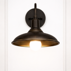 Classic Iron Pot Lid Wall Light - Retro Style