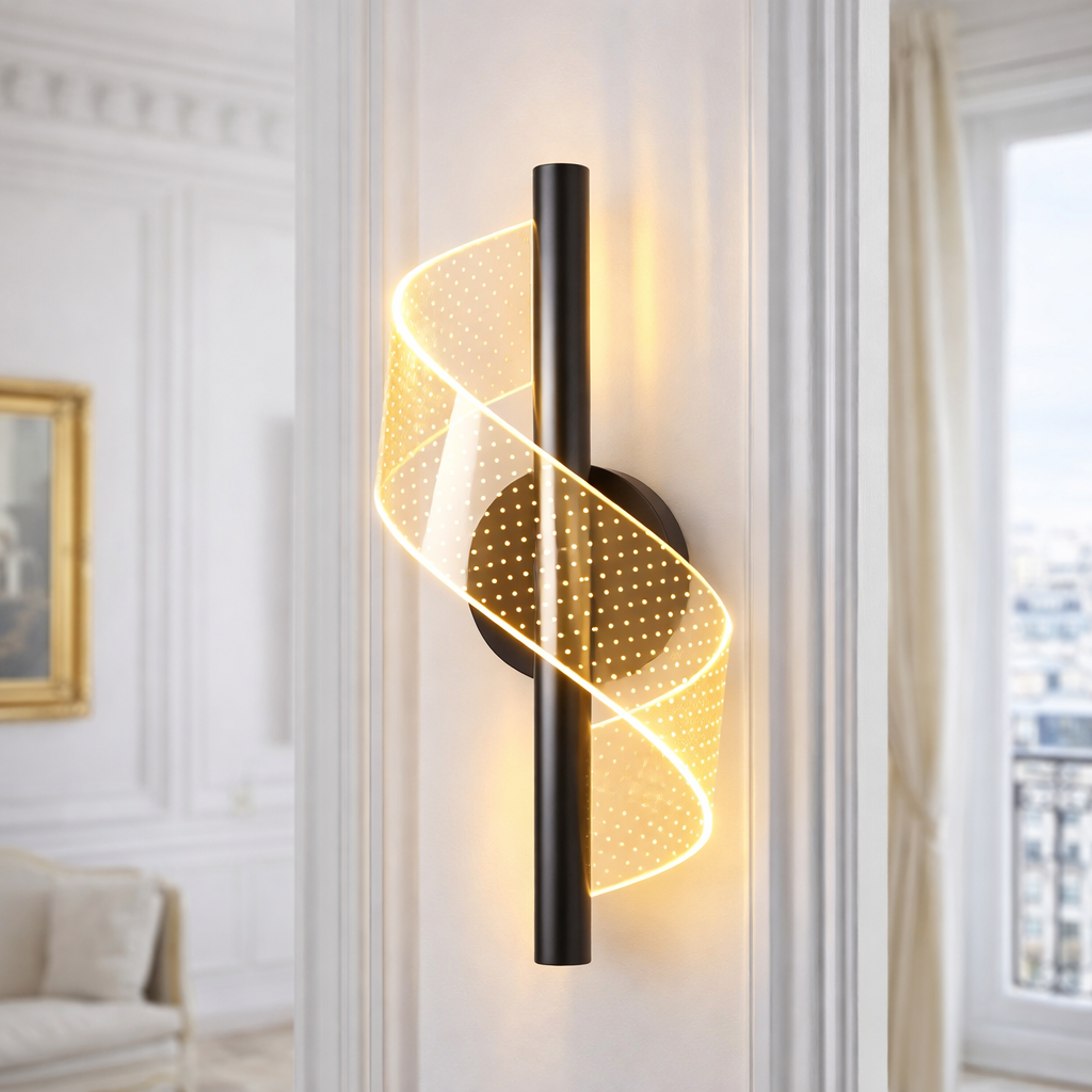 Minimalist Curved Acrylic Wall Light