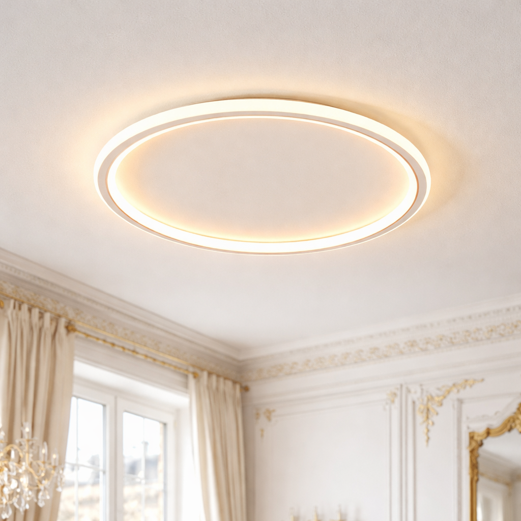Scandinavian Round LED Ceiling Light – Modern Flush Mount Ceiling Lamp