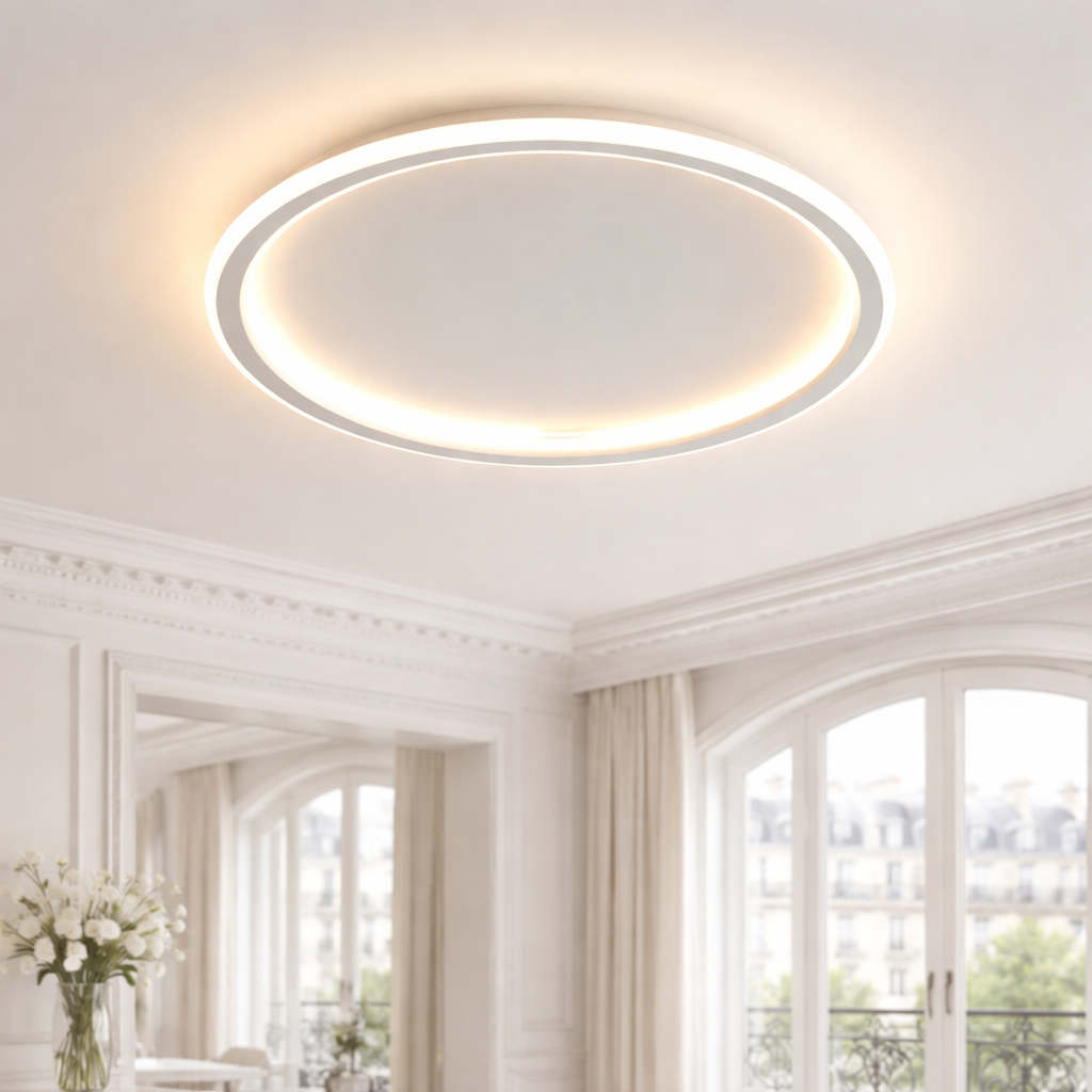 Scandinavian Round LED Ceiling Light – Modern Flush Mount Ceiling Lamp