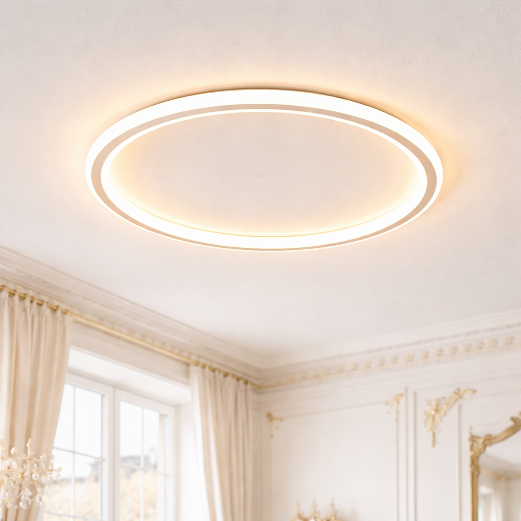 Scandinavian Round LED Ceiling Light – Modern Flush Mount Ceiling Lamp