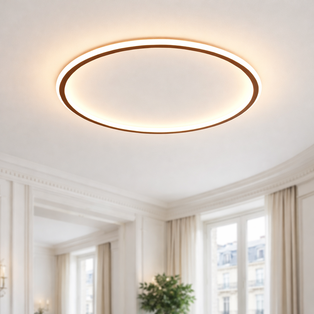 Scandinavian Round LED Ceiling Light – Modern Flush Mount Ceiling Lamp
