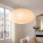 Japanese Paper Pendant Light – Wabi-Sabi Minimalist Ceiling Lamp