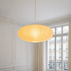 Japanese Paper Pendant Light – Wabi-Sabi Minimalist Ceiling Lamp