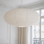Japanese Paper Pendant Light – Wabi-Sabi Minimalist Ceiling Lamp