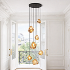 Modern Glass Cluster Chandelier – Nordic Pendant Staircase Ceiling Light