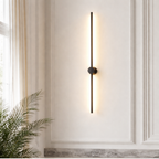 Modern Linear LED Wall Light – Minimalist Black Vertical Wall Sconce