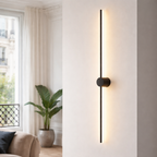 Modern Linear LED Wall Light – Minimalist Black Vertical Wall Sconce