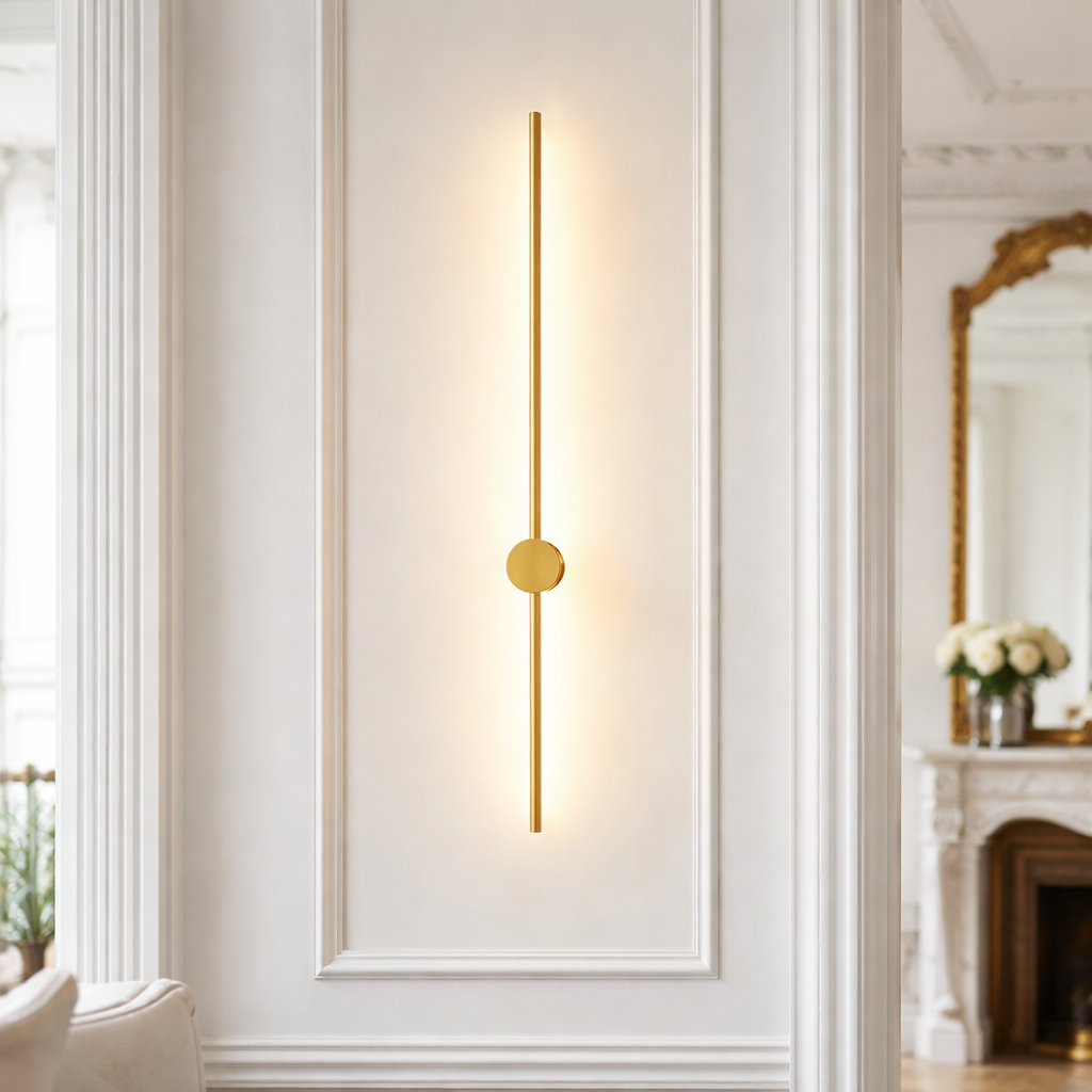 Modern Linear LED Wall Light – Minimalist Black Vertical Wall Sconce