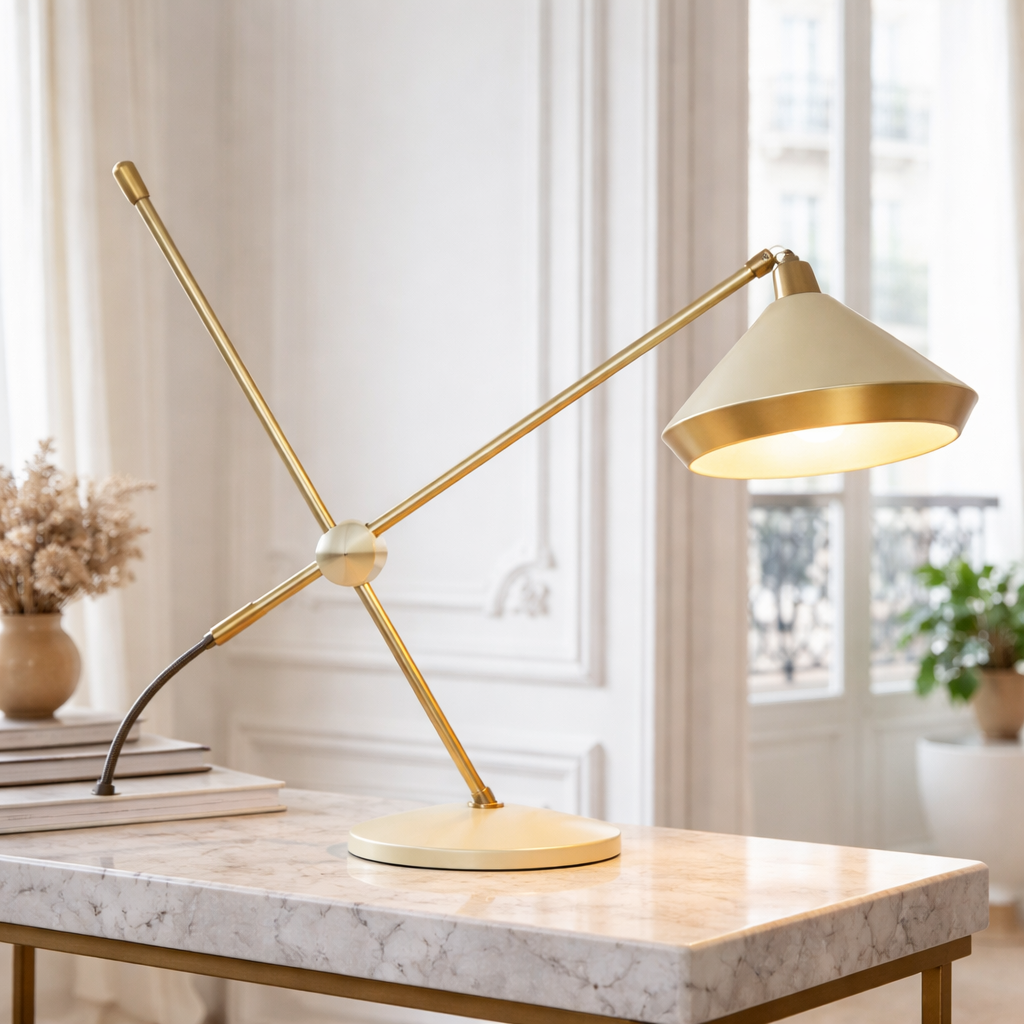 Shear Table Lamp by Bert Frank – Sculptural, Adjustable Modern Lighting