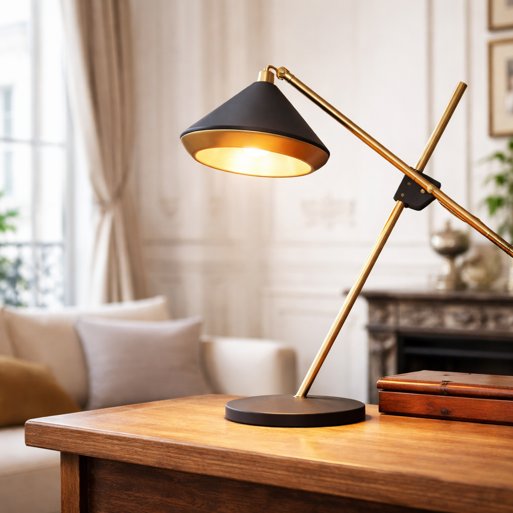Shear Table Lamp by Bert Frank – Sculptural, Adjustable Modern Lighting