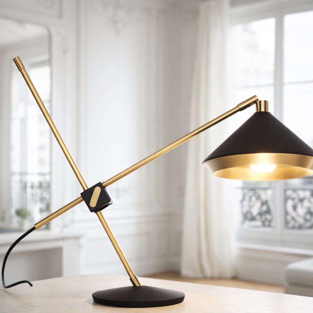 Shear Table Lamp by Bert Frank – Sculptural, Adjustable Modern Lighting