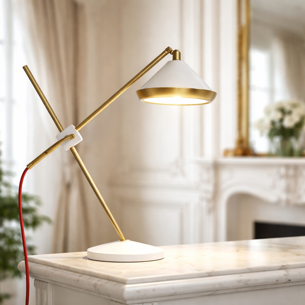 Shear Table Lamp by Bert Frank – Sculptural, Adjustable Modern Lighting
