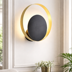 Nordic Round Wall Sconce – Minimalist Iron & Glass Design, Soft Ambient Light
