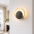 Nordic Round Wall Sconce – Minimalist Iron & Glass Design, Soft Ambient Light