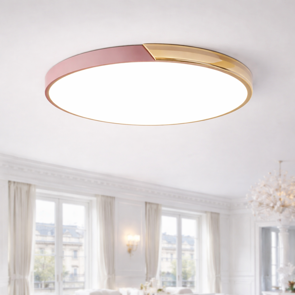 LED Ceiling Light – Modern Macaron, Nordic Style, Flush-Mount Circular