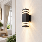 Aluminium Waterproof Outdoor Double Head Wall Light – Up and Down Exterior Fixture
