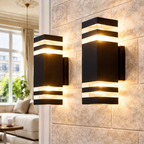 Aluminium Waterproof Outdoor Double Head Wall Light – Up and Down Exterior Fixture