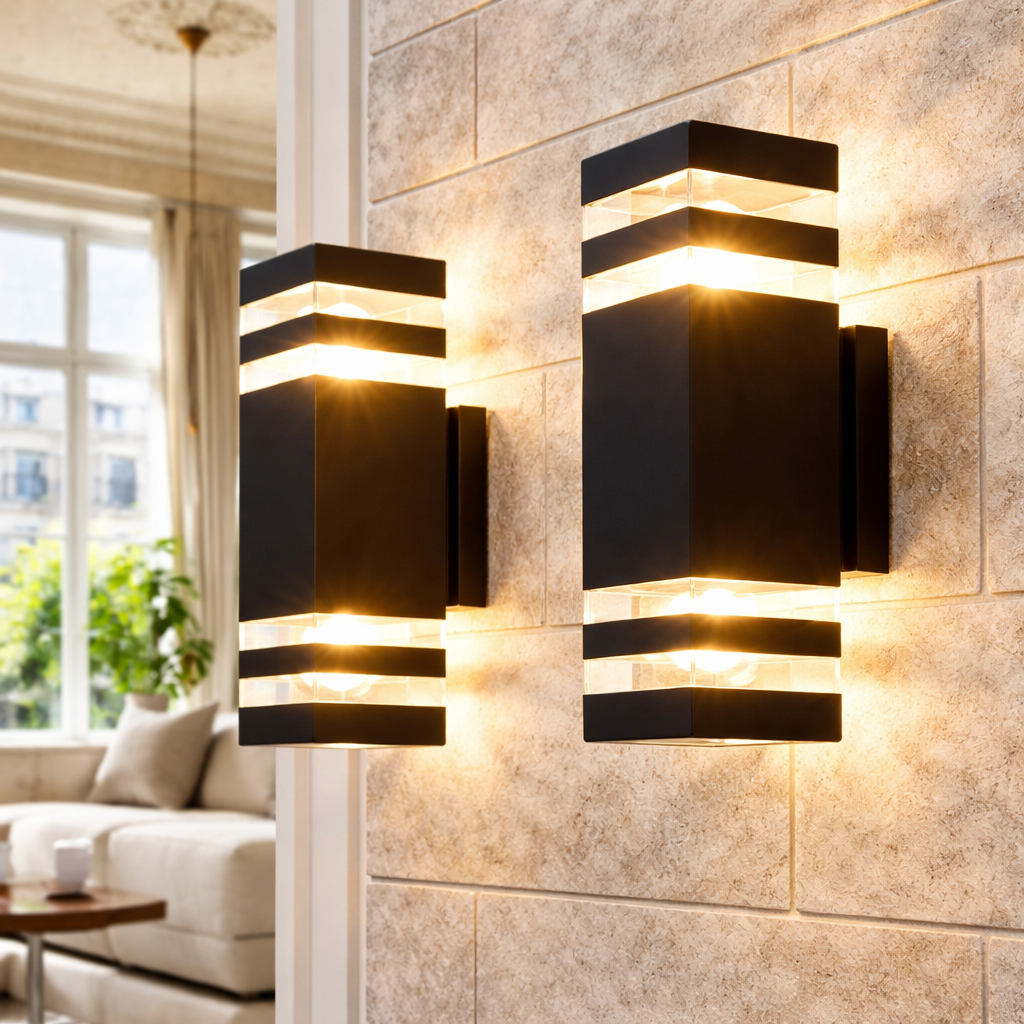 Aluminium Waterproof Outdoor Double Head Wall Light – Up and Down Exterior Fixture