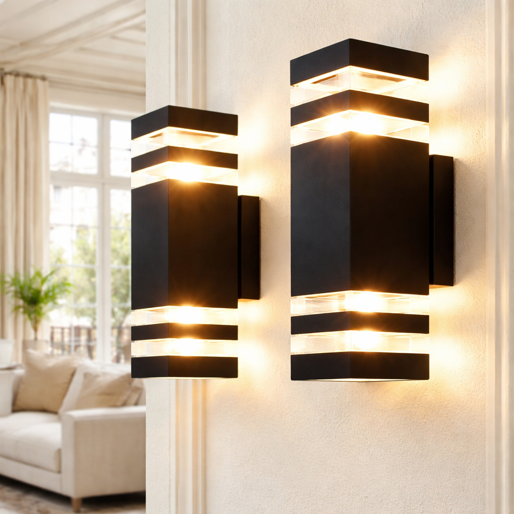 Aluminium Waterproof Outdoor Double Head Wall Light – Up and Down Exterior Fixture