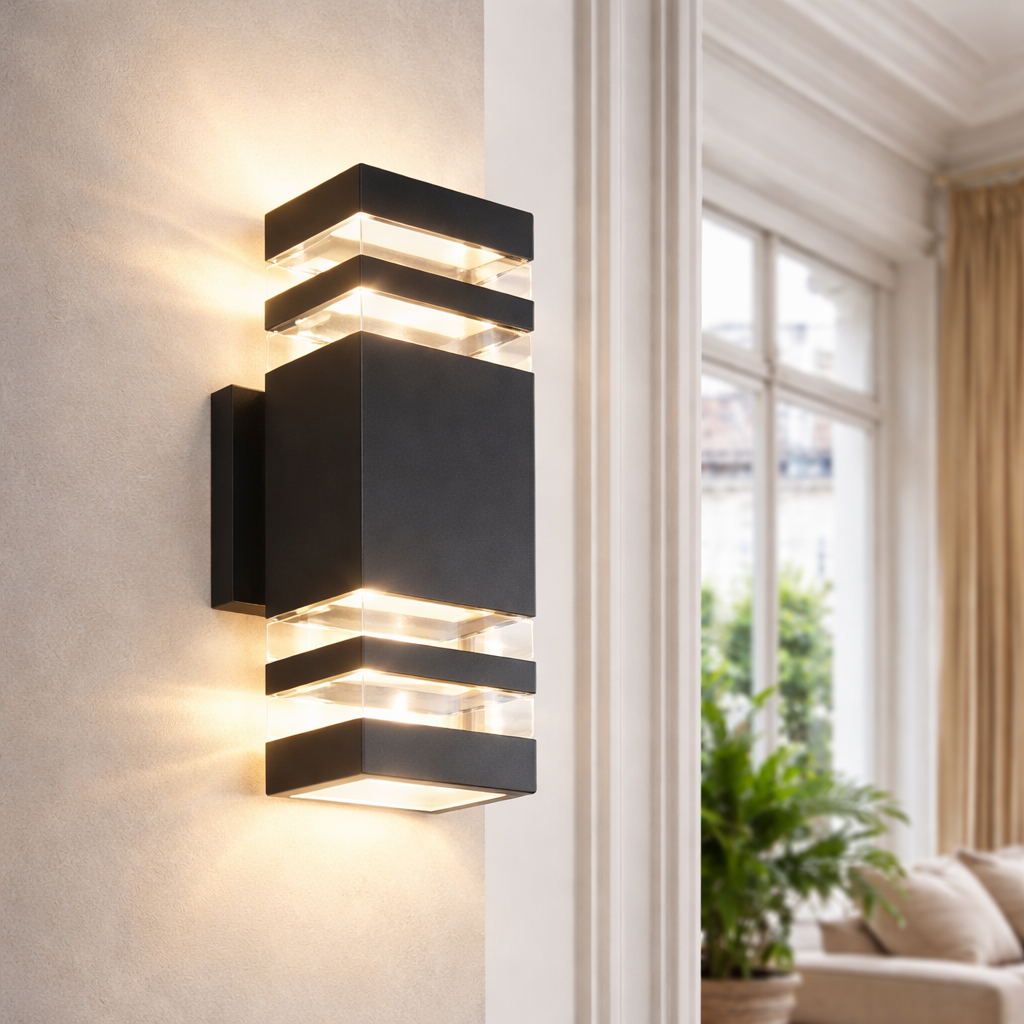 Aluminium Waterproof Outdoor Double Head Wall Light – Up and Down Exterior Fixture