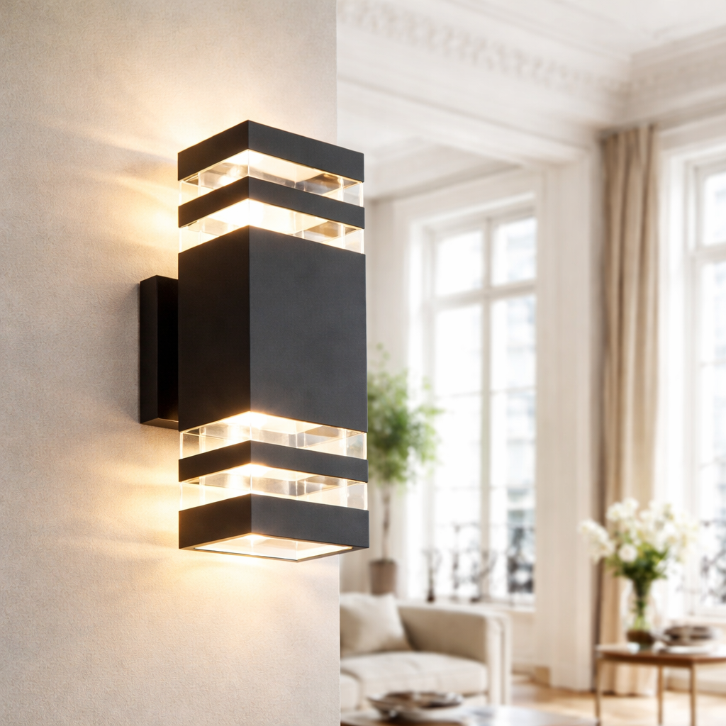 Aluminium Waterproof Outdoor Double Head Wall Light – Up and Down Exterior Fixture