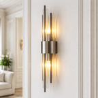 Luxury Modern Wall Lamp – Stainless Steel and Crystal LED Wall Light