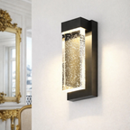 Outdoor Bubble Crystal Wall Light – Aluminium and Crystal LED Wall Fixture