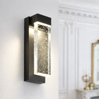Outdoor Bubble Crystal Wall Light – Aluminium and Crystal LED Wall Fixture