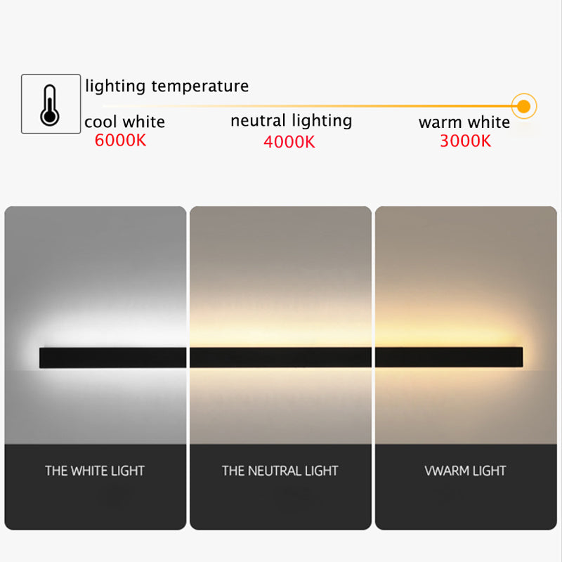 Linear Outdoor Wall Lamp, Metal & Acrylic, LED, IP65