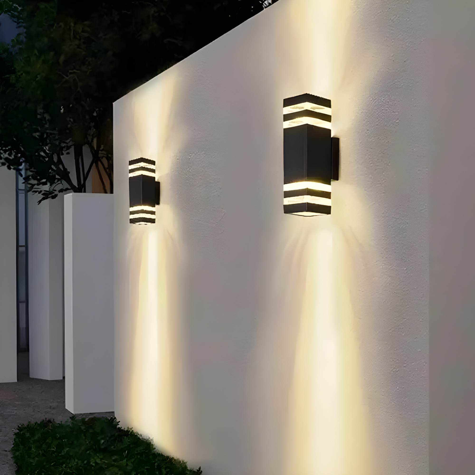 Aluminium Waterproof Outdoor Wall Light – Modern Double Head Up Down Lamp