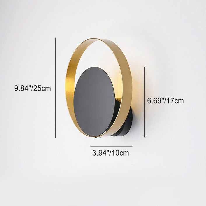 Nordic Round Wall Sconce – Minimalist Iron & Glass Design, Soft Ambient Light