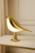 Small bird table lamp - light up wooden bird