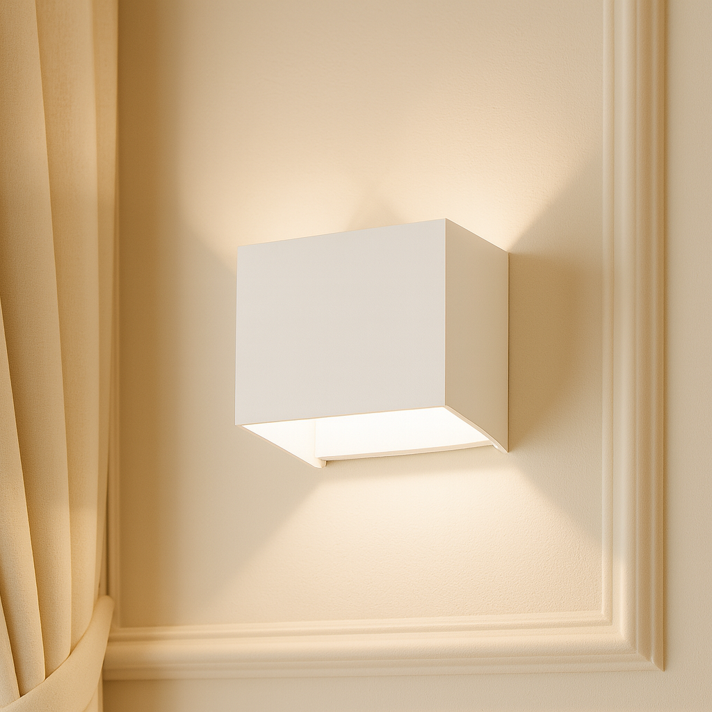 Modern Cube Wall Light - LED - Up and Down Lighting