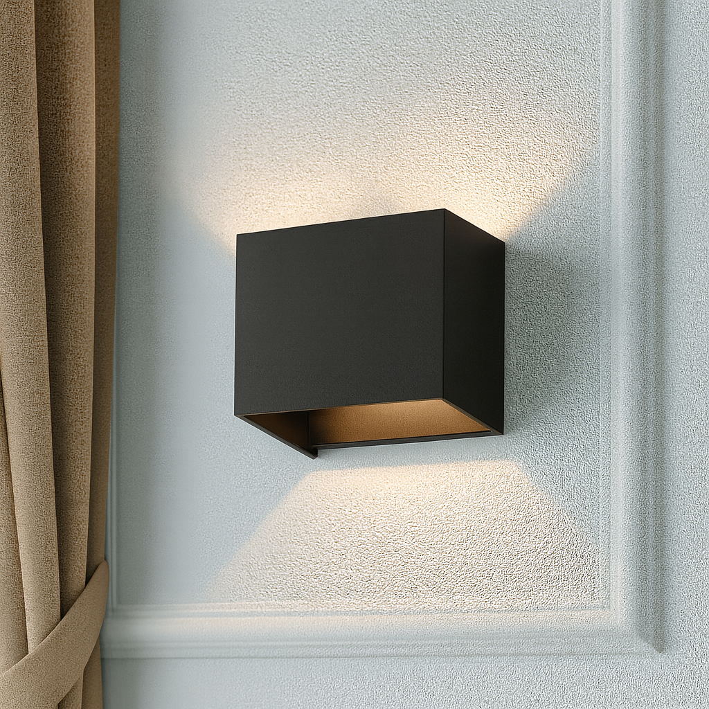 Modern Cube Wall Light - LED - Up and Down Lighting