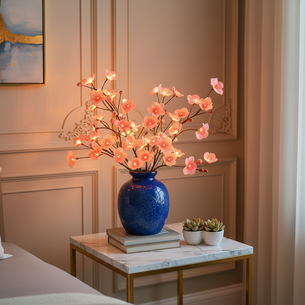 Fairy Light Olive Branch Faux Plant