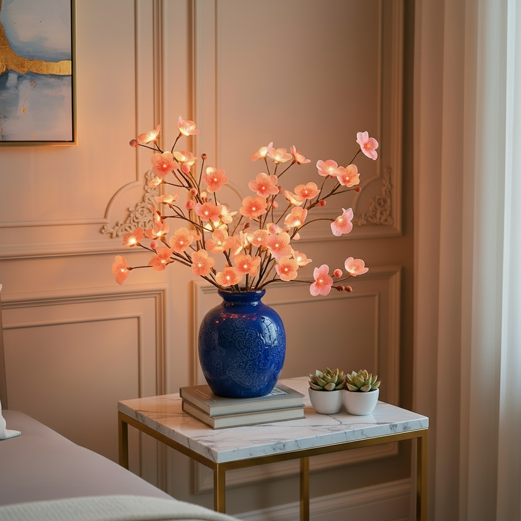 Fairy Light Olive Branch Faux Plant