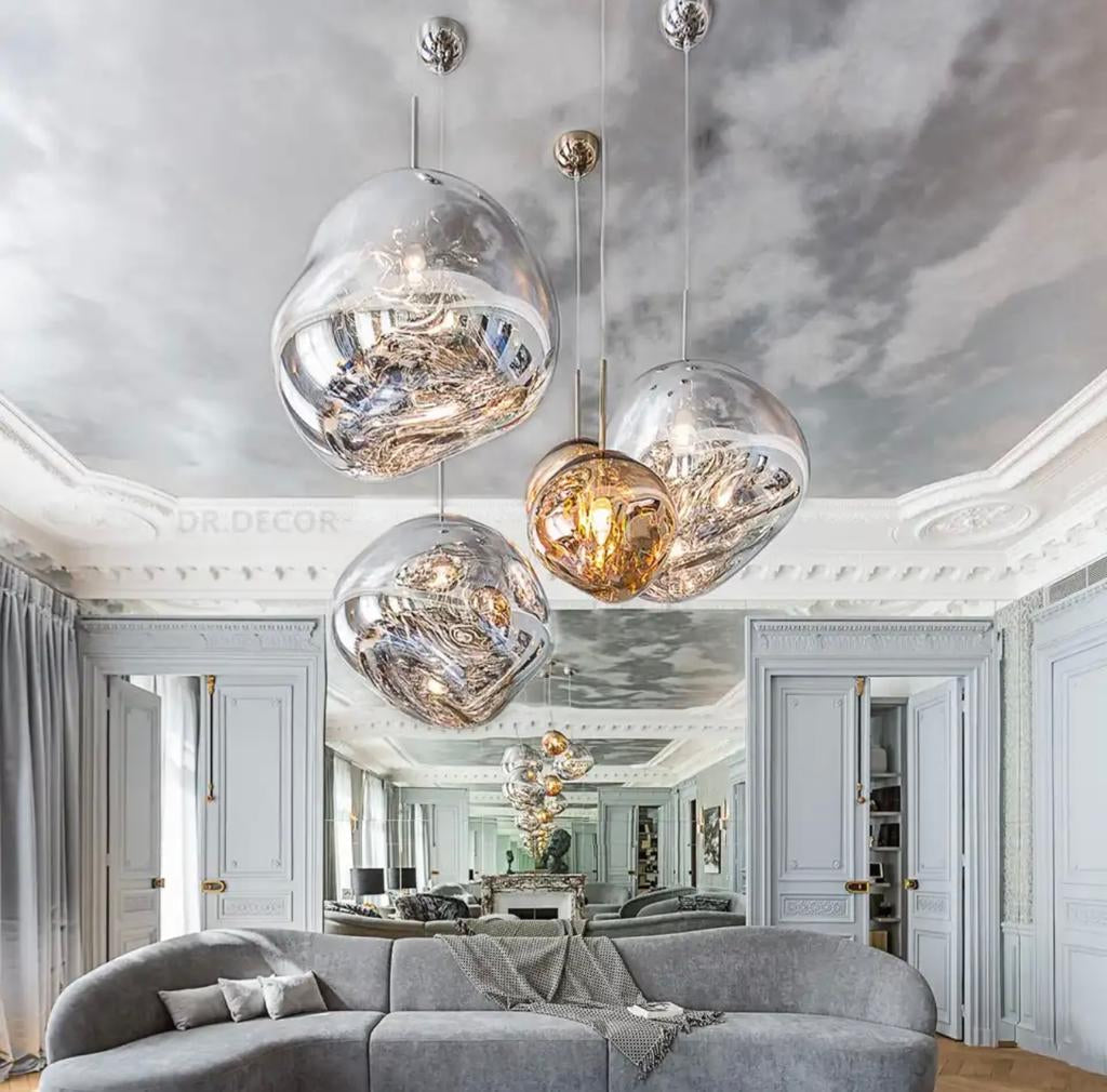 Macaron Deco Gold Pendant Light – Modern Sculptural Ceiling Lamp