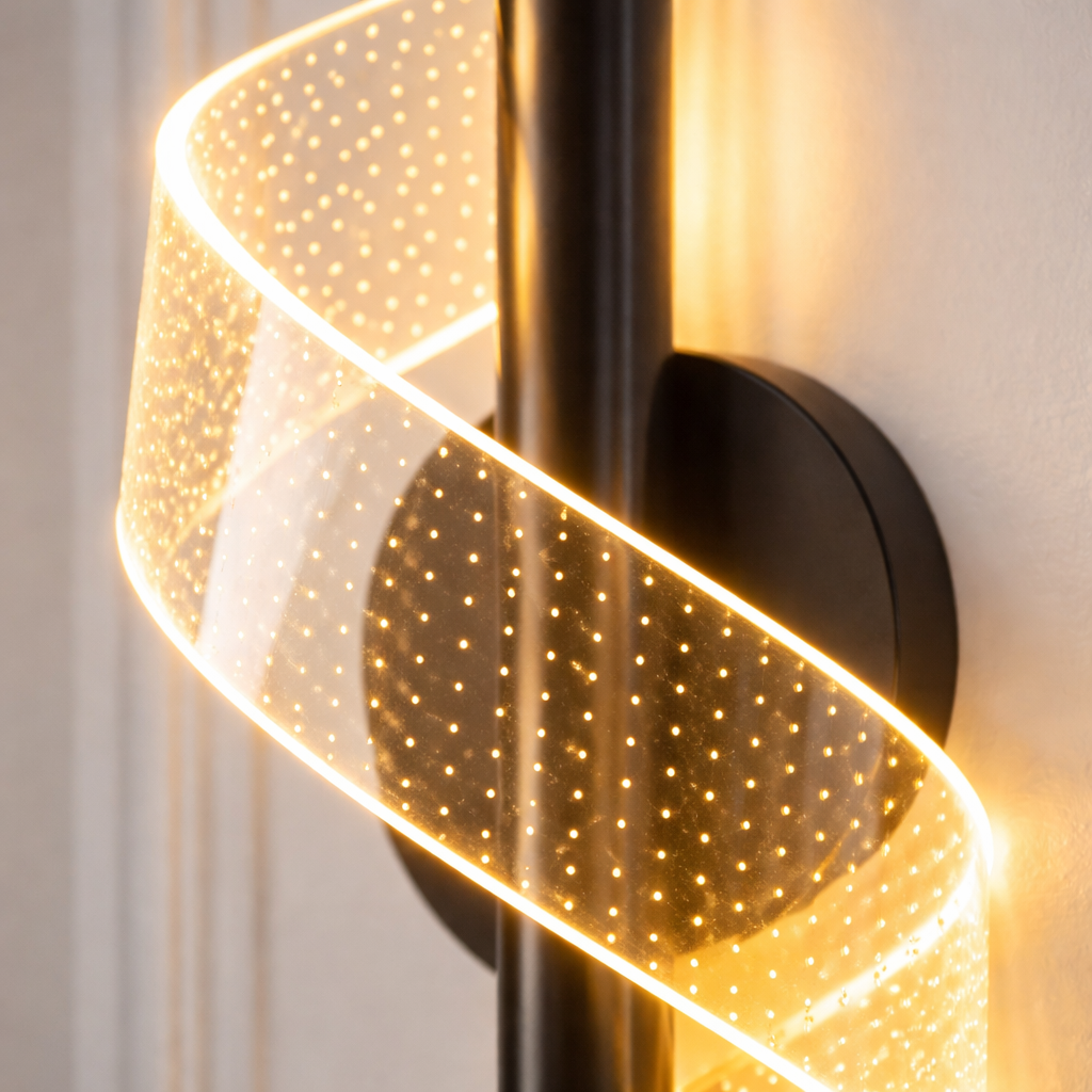 Minimalist Curved Acrylic Wall Light