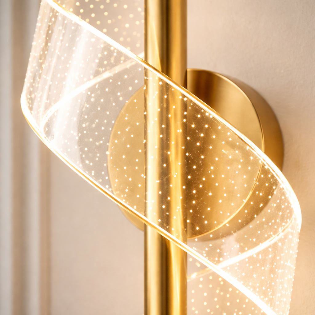 Minimalist Curved Acrylic Wall Light