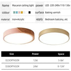 LED Ceiling Light – Modern Macaron, Nordic Style, Flush-Mount Circular