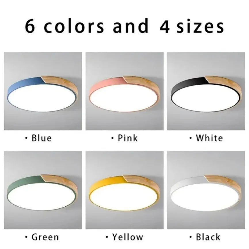 LED Ceiling Light – Modern Macaron, Nordic Style, Flush-Mount Circular
