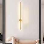 Modern Linear LED Wall Light – Minimalist Black Vertical Wall Sconce