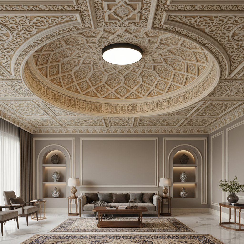 Modern Wooden Circular Ceiling Light