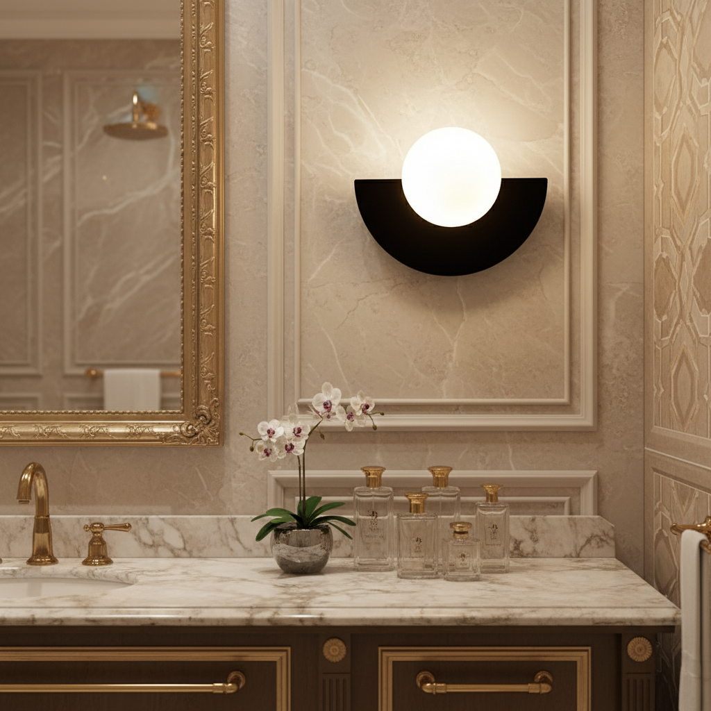 Bauhaus semi circle wall lights