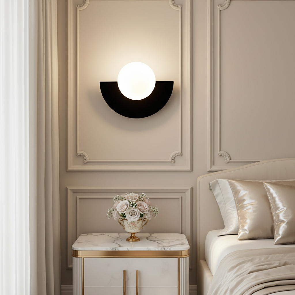 Bauhaus semi circle wall lights