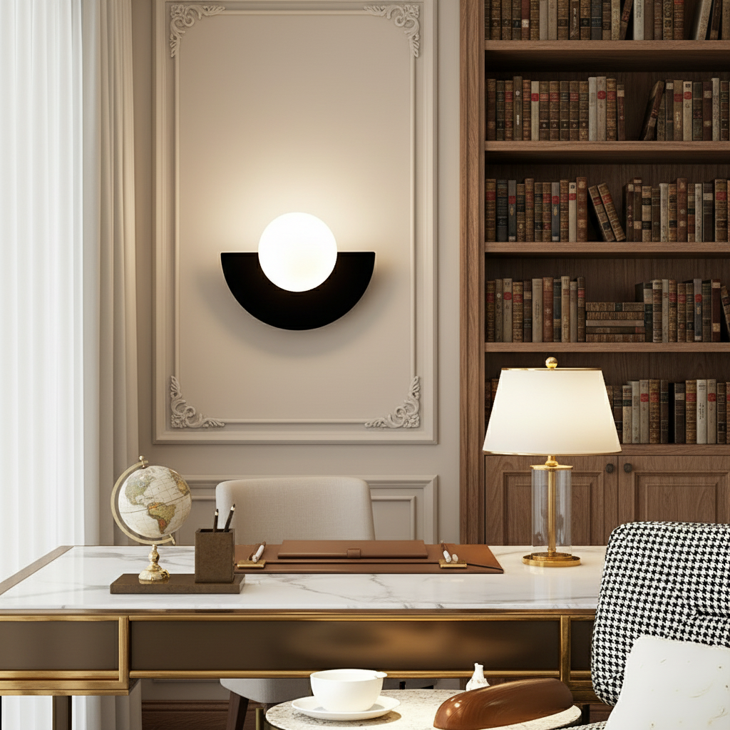 Bauhaus semi circle wall lights