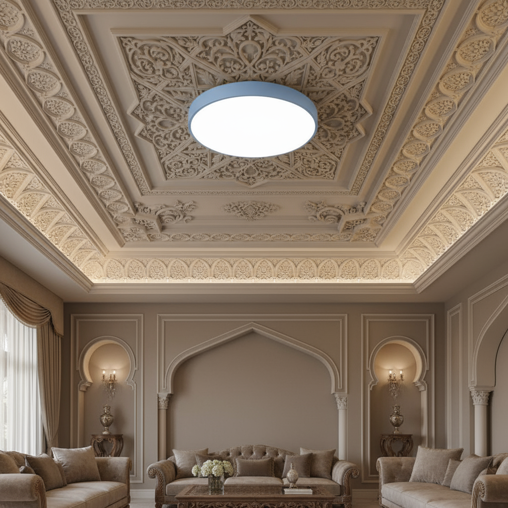 Modern Wooden Circular Ceiling Light