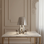 Small child statue metal table lamp